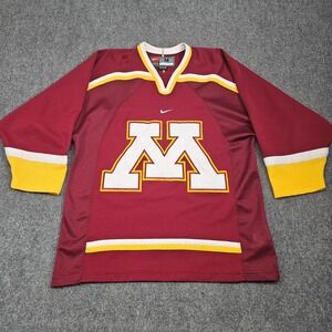Minnesota Golden Gophers Hockey Jersey Mens Medium Maroon Nike Team Mesh NCAA